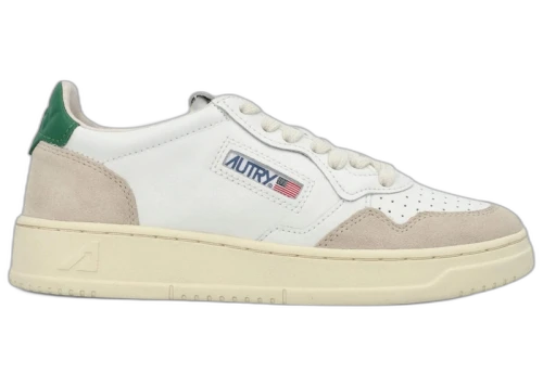 Autry Medalist Leather Low White Amazon Beige (Women's)