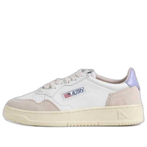 Autry Medalist Leather Low 'White Suede Lavender' (Women's)