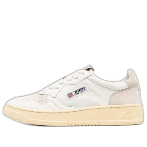 AUTRY Medalist Leather and Suede 'White Sand' (Women's)
