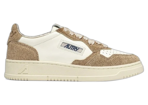 Autry Medalist Leather Low Marshmallow Sand Glitter (Women's)
