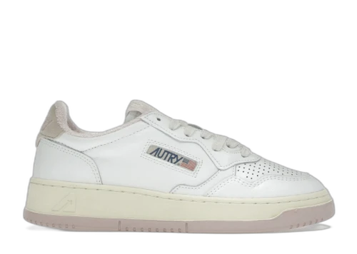 Autry Medalist Leather Low White Powder Pink (Women's)