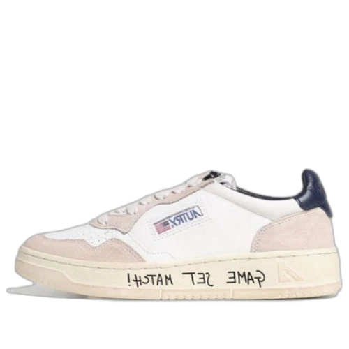 AUTRY Medalist Low Leather and Suede 'White Beige' (Women's)