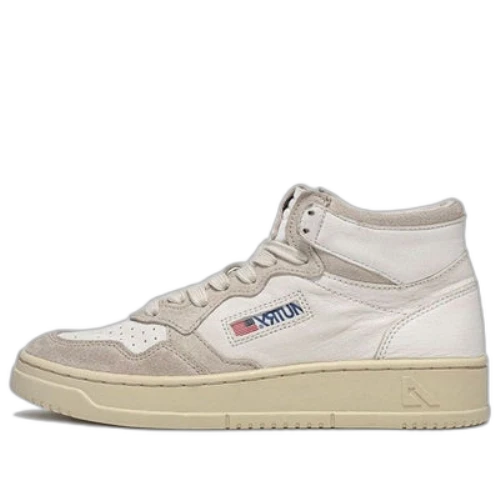 AUTRY Medalist Mid Leather and Suede 'White' (Women's)