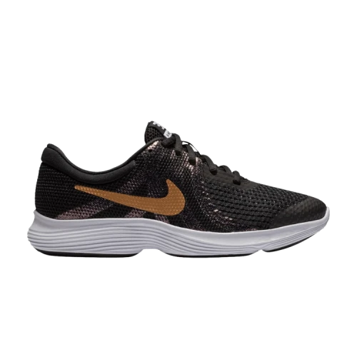 (GS) Nike Revolution 4 Shield 'Black Metallic Gold'