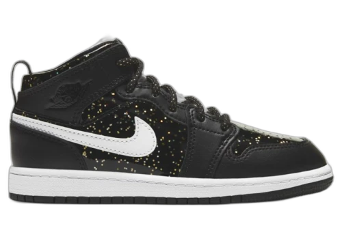 Jordan 1 Mid SE Black Glitter (PS)