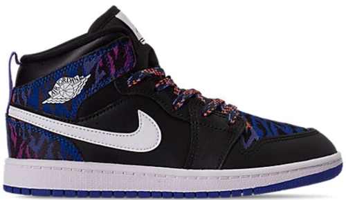 Jordan 1 Mid Multi-Color Tiger Stripe (PS)