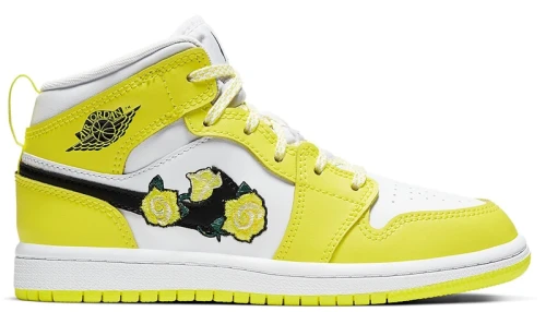 Jordan 1 Mid Dynamic Yellow Floral (PS)