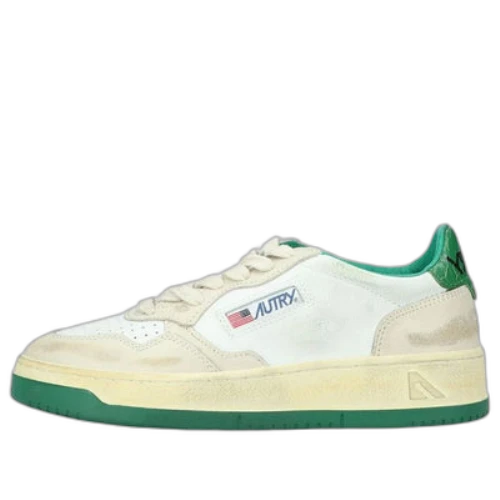 Autry Medalist Low Super Vintage Sneakers 'White Green' (Women's)