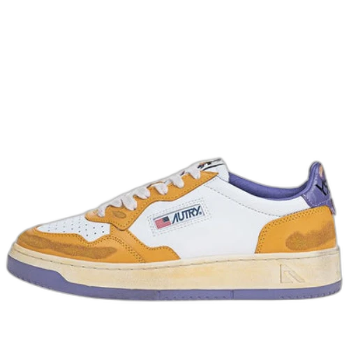 Autry Medalist Low Super Vintage Sneakers 'White Purple Yellow' (Women's)