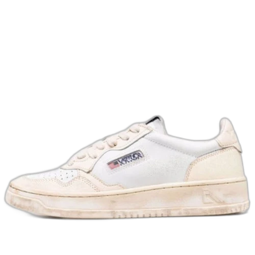 Autry Medalist Super Vintage Leather Low Sneakers 'White' (Women's)