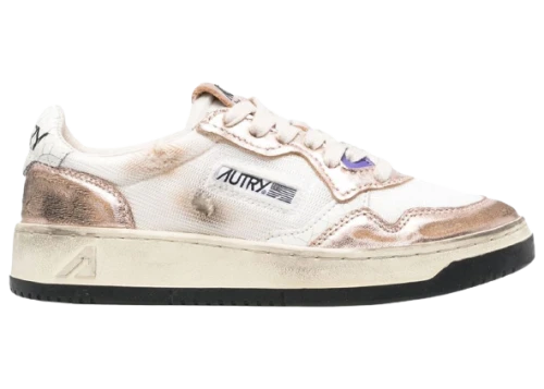 Autry Medalist White Pink Suede (Women's)