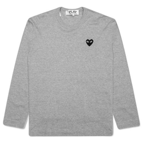 Comme des Garcons Play Black Heart Emblem L/S T-shirt Grey