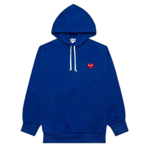 Comme des Garcons Play Red Heart Hoodie Navy
