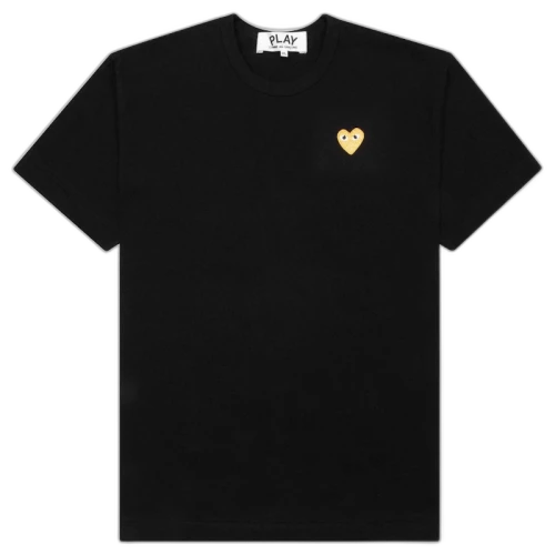 Comme des Garcons Play Gold Heart T-shirt Black