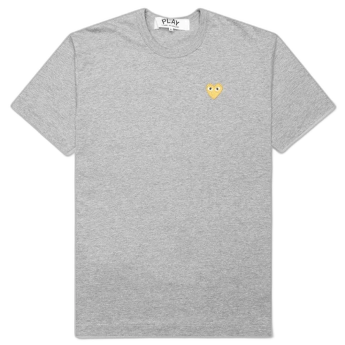 Comme des Garcons Play Gold Heart T-shirt Grey