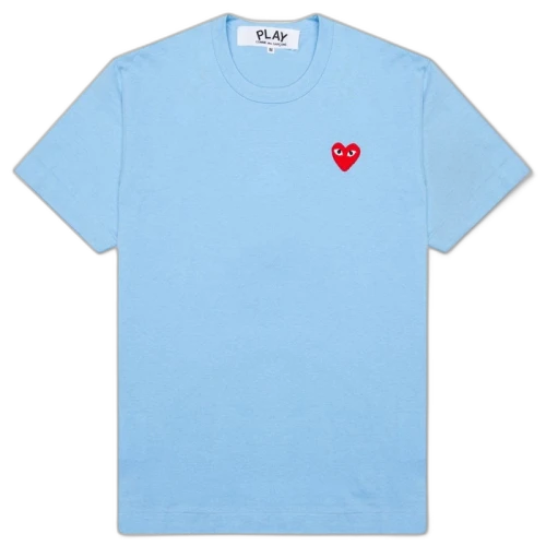 Comme des Garcons Play Pastelle Red Emblem T-shirt Blue