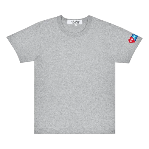 Comme des Garçons PLAY Double Heart T-Shirt 'Grey'