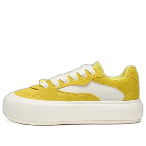 Li-Ning Platform Skate Shoes 'Yellow White' (Women's)