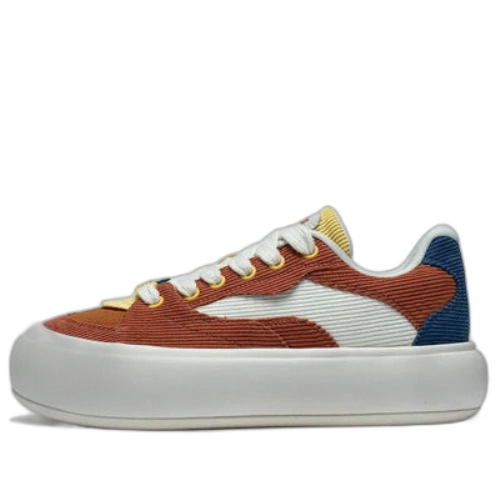 Li-Ning Puff Platform Skate Shoes 'Brown Blue' (Women's)