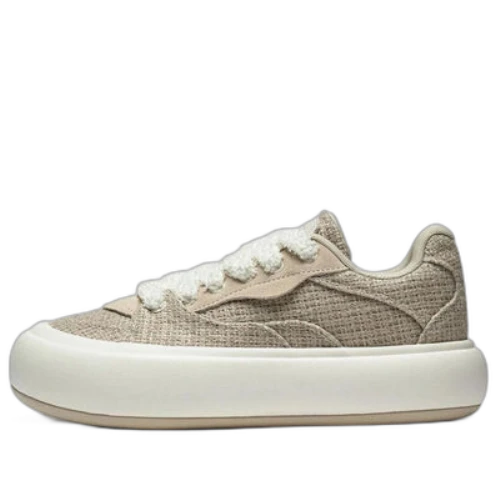 Li-Ning Puff Platform Skate Shoes 'Light Brown' (Women's)