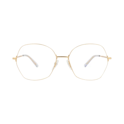 Balenciaga Round-Frame Metal Optical Frames Gold Gold Transparent (BB0014O-30006641-003)