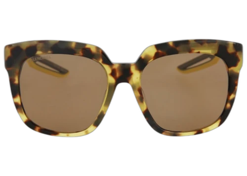 Balenciaga Square-Frame Acetate Sunglasses Havana/Grey/Brown (BB0025SA-30007768-005)