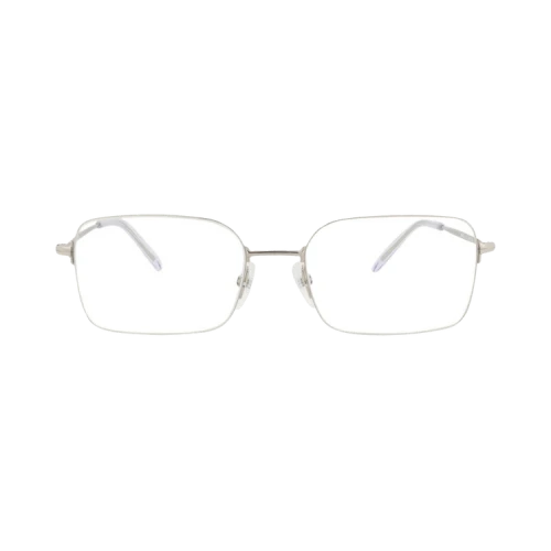 Balenciaga Square-Frame Metal Optical Frames Silver Silver Transparent (BB0033O-30006632-002)