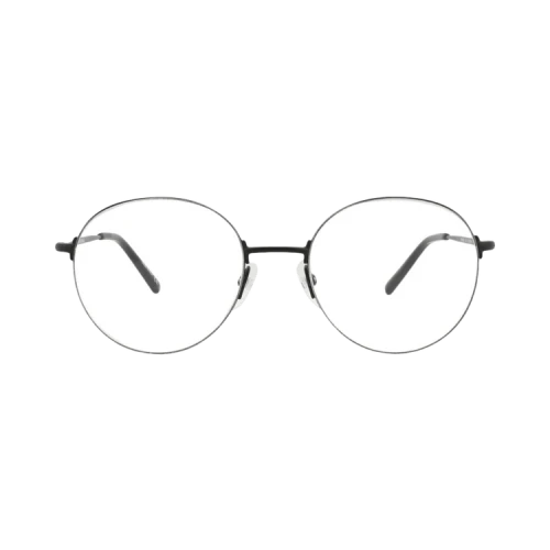 Balenciaga Round-Frame Metal Optical Frames Black Black Transparent (BB0035O-30006640-001)