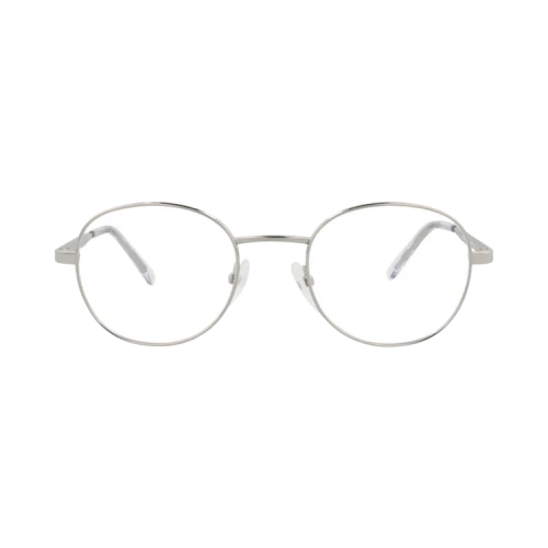Balenciaga Round-Frame Metal Optical Frames Ruthenium Ruthenium Transparent (BB0036O-30007270-002)