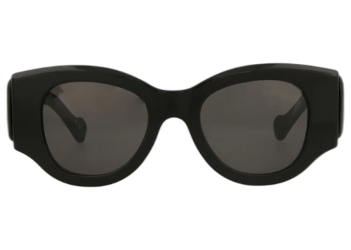 Balenciaga Round-Frame Acetate Sunglasses Black/Grey (BB0070S-30008288-006)