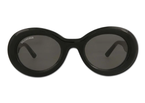 Balenciaga Round-Frame Acetate Sunglasses Black/Grey (BB0074S-30008394-001-00011)
