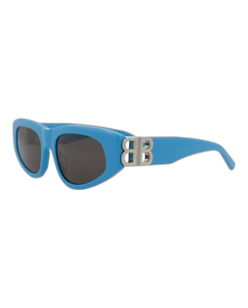Balenciaga Cat Eye Sunglasses Light Blue/Silver/Grey (BB0095S-30008868-011)