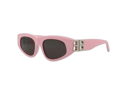 Balenciaga Cat Eye Sunglasses Pink/Silver/Grey (BB0095S-30008868-013)