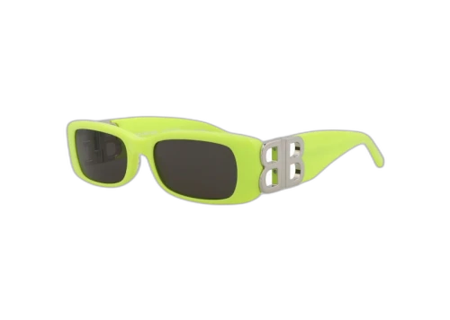 Balenciaga Square Rectangle Sunglasses Yellow/Silver/Grey (BB0096S-30008871-008)