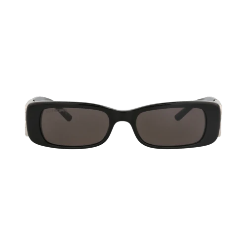 Balenciaga Square-Frame Recycled Acetate Sunglasses 'Black Silver Grey'