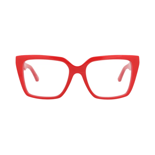 Balenciaga Square-Frame Acetate Optical Frames Red Red Transparent (BB0130O-30010023-003)
