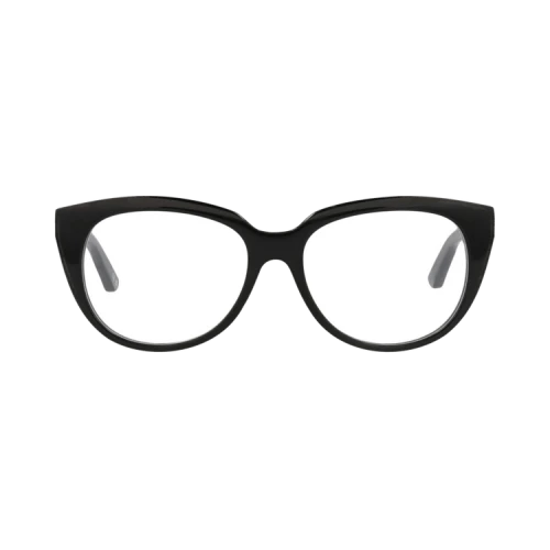 Balenciaga Round-Frame Acetate Optical Frames Black Black Transparent (BB0131O-30010040-001)
