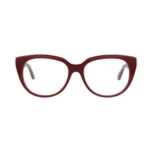 Balenciaga Round-Frame Acetate Optical Frames Burgundy Burgundy Transparent (BB0131O-30010040-006)