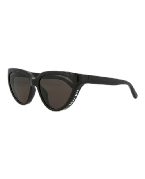 Balenciaga Cat Eye Sunglasses Black/Black/Grey (BB0149S-30011214-001)