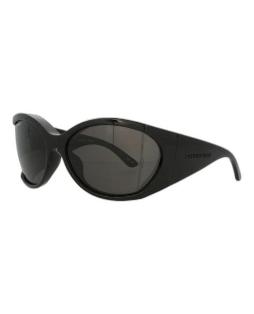 Balenciaga Shield-Frame Bio Injection Rilsan Sunglasses Black/Black/Grey (BB0154S-30011244-001)