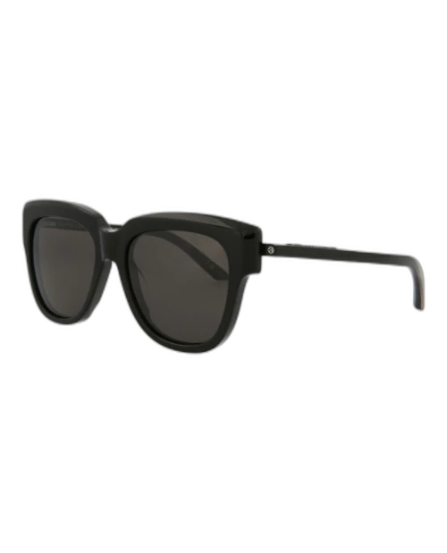 Balenciaga Square Rectangle Sunglasses Black/Black/Grey (BB0160S-30011336-001)