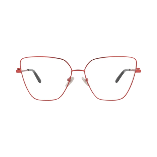 Balenciaga Cat Eye-Frame Metal Optical Frames Red Red Transparent (BB0170O-30011327-004)