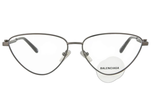 Balenciaga Cat Eye-Frame Metal Optical Frames Ruthenium/Transparent (BB0171O-30011330-002)