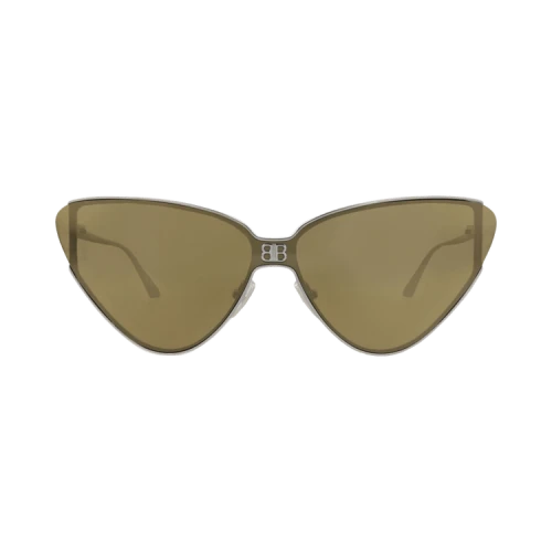 Balenciaga Cat Eye-Frame Metal Sunglasses Ruthenium Ruthenium Bronze (BB0191S-30011959-006)