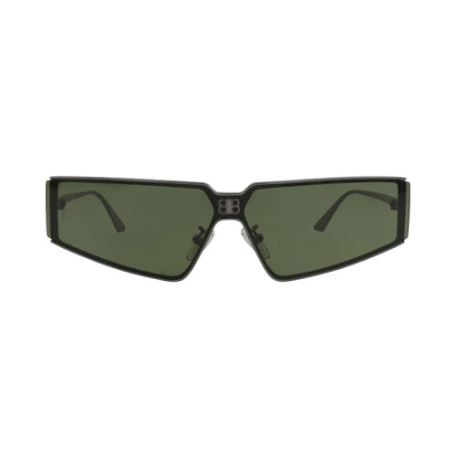 Balenciaga Square-Frame Metal Sunglasses 'Ruthenium Green'