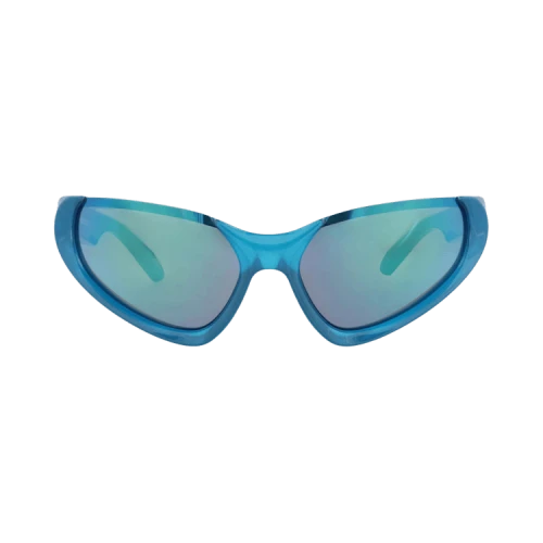 Balenciaga Shield-Frame Bio Injection Rilsan Sunglasses Light Blue Light Blue Green (BB0202S-30011954-003)