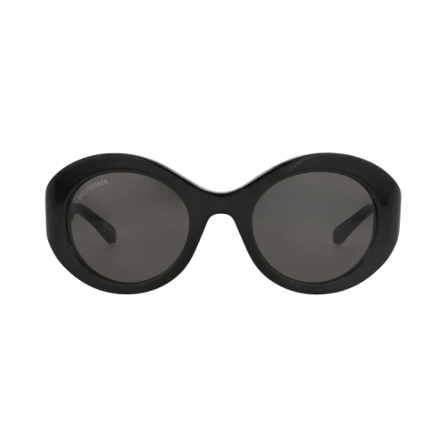 Balenciaga Round-Frame Acetate Sunglasses 'Black Black Grey'