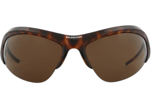 Balenciaga Shield-Frame Bio Injection Sunglasses Havana/Silver/Brown (BB0232S-30013513-002)