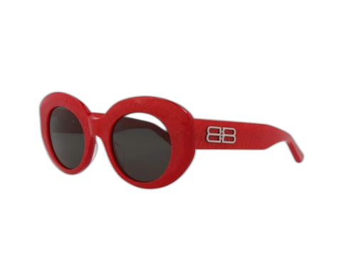 Balenciaga Round Oval Sunglasses Red/Grey (BB0235S-30013502-003)