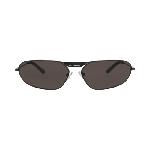 Balenciaga Shield-Frame Metal Sunglasses Grey Grey Grey (BB0245S-30013528-001)